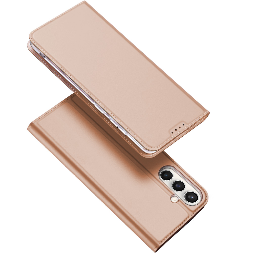 Etui z klapką Dux Ducis Skin Pro do Galaxy S25 FE, różowozłote